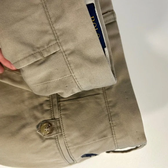 Ralph Lauren the polo chino classic fit men's tan khaki pants cotton twill 33/30 - Picture 9 of 10